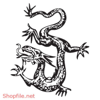 Vector Hình Xăm Decal Dragon Đẹp