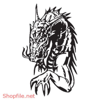 Vector Hình Xăm Decal Dragon Đẹp