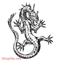 Vector Hình Xăm Decal Dragon Đẹp
