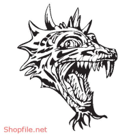 Vector Hình Xăm Decal Dragon Đẹp