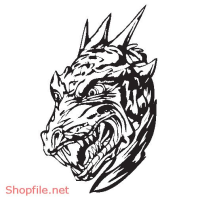 Vector Hình Xăm Decal Dragon Đẹp