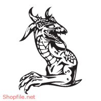 Vector Hình Xăm Decal Dragon Đẹp