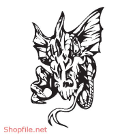 Vector Hình Xăm Decal Dragon Đẹp
