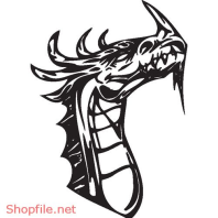 Vector Hình Xăm Decal Dragon Đẹp