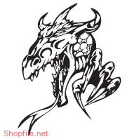 Vector Hình Xăm Decal Dragon Đẹp