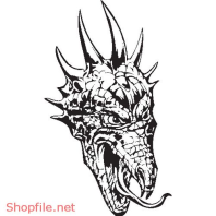 Vector Hình Xăm Decal Dragon Đẹp