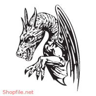 Vector Hình Xăm Decal Dragon Đẹp