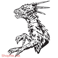 Vector Hình Xăm Decal Dragon Đẹp