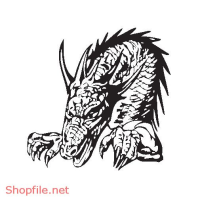 Vector Hình Xăm Decal Dragon Đẹp