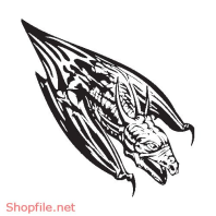 Vector Hình Xăm Decal Dragon Đẹp