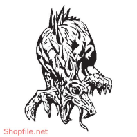 Vector Hình Xăm Decal Dragon Đẹp