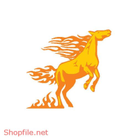 Vector Hình Xăm Decal Ngựa Ấn Tượng