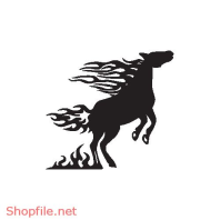 Vector Hình Xăm Decal Ngựa Ấn Tượng