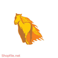 Vector Hình Xăm Decal Ngựa Ấn Tượng