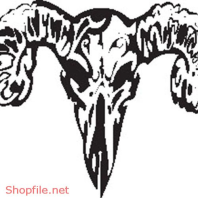 Vector Hình Xăm Decal Đầu Lâu Ấn Tượng