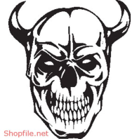 Vector Hình Xăm Decal Đầu Lâu Ấn Tượng