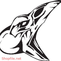 Vector Hình Xăm Decal Đầu Lâu Ấn Tượng