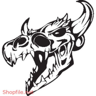 Vector Hình Xăm Decal Đầu Lâu Ấn Tượng