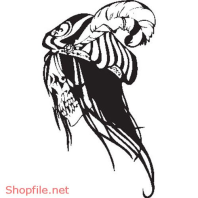 Vector Hình Xăm Decal Đầu Lâu Ấn Tượng