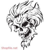 Vector Hình Xăm Decal Đầu Lâu Ấn Tượng