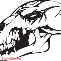 Vector Hình Xăm Decal Đầu Lâu Ấn Tượng