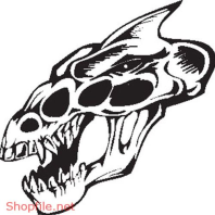 Vector Hình Xăm Decal Đầu Lâu Ấn Tượng