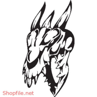 Vector Hình Xăm Decal Đầu Lâu Ấn Tượng