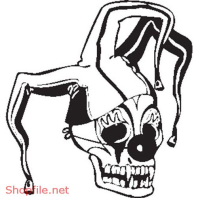 Vector Hình Xăm Decal Đầu Lâu Ấn Tượng