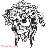 Vector Hình Xăm Decal Đầu Lâu Ấn Tượng
