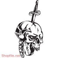 Vector Hình Xăm Decal Đầu Lâu Ấn Tượng