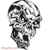 Vector Hình Xăm Decal Đầu Lâu Ấn Tượng