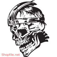 Vector Hình Xăm Decal Đầu Lâu Ấn Tượng