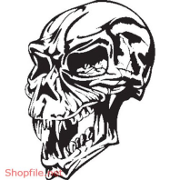Vector Hình Xăm Decal Đầu Lâu Ấn Tượng