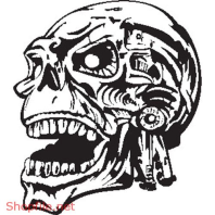 Vector Hình Xăm Decal Đầu Lâu Ấn Tượng