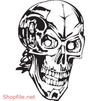 Vector Hình Xăm Decal Đầu Lâu Ấn Tượng