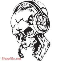 Vector Hình Xăm Decal Đầu Lâu Ấn Tượng