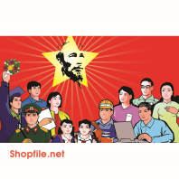 Pano tranh cổ động toàn dân đoàn kết