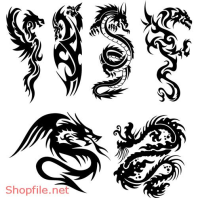 Vector Hình Xăm Decal Thiết Kế Độc Đáo Ấn Tượng