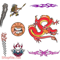 Hình Xăm Vector Decal Thiết Kế Độc Đáo Ấn Tượng