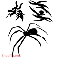 Vector Hình Xăm Decal Các Loại Thú Đẹp