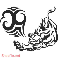 Vector Hình Xăm Decal Ấn Tượng Độc Đáo