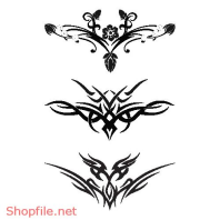 Vector Hình Xăm Hoa Văn Ấn Tượng