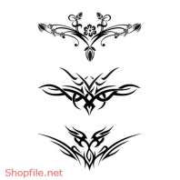 Vector Hình Xăm Hoa Văn Ấn Tượng