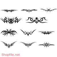 Vector Hình Xăm Hoa Văn Họa Tiết