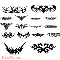 Vector Hình Xăm Hoa Văn Họa Tiết