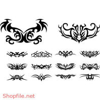 Vector Hình Xăm Hoa Văn Họa Tiết