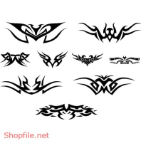 Vector Hình Xăm Decal Hoa Văn Ấn Tượng