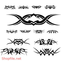 Vector Hình Xăm Decal Hoa Văn Ấn Tượng