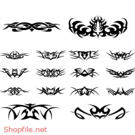 Vector Hình Xăm Decal Hoa Văn Ấn Tượng