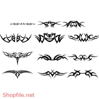 Vector Hình Xăm Decal Hoa Văn Ấn Tượng